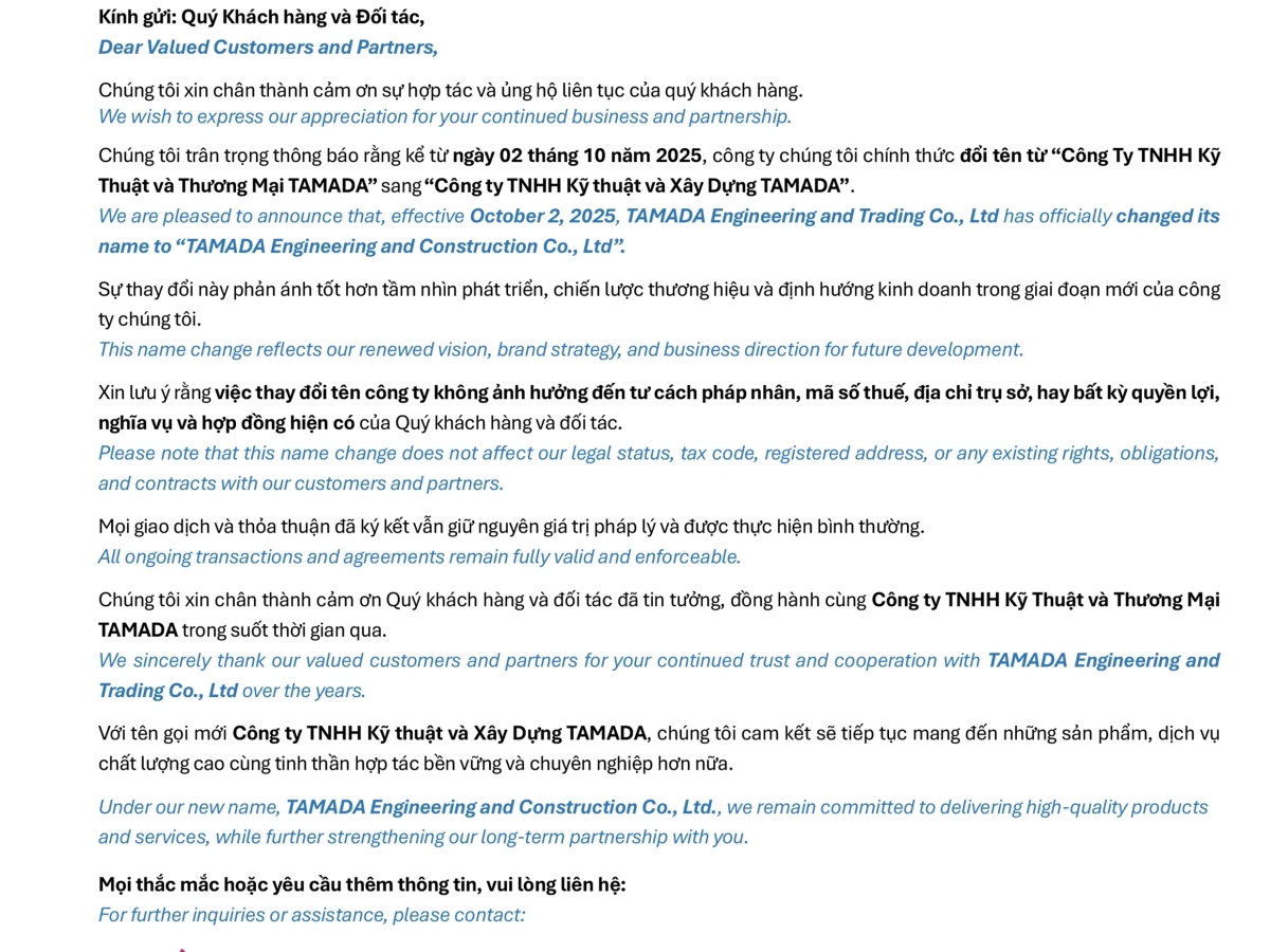 Notice of Company Name Change Notice of Company Name Change